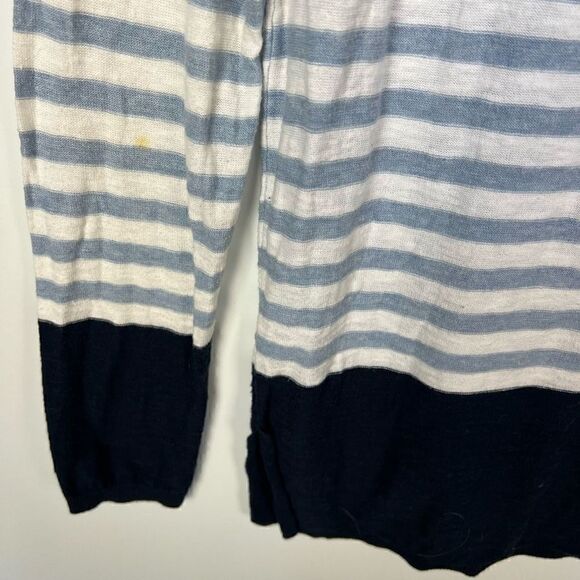 Vince Cotton Striped Sweater Lightweight Blue White Coastal Nautical size S - Picture 7 of 10